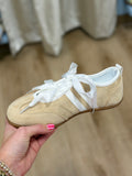 Vintage Havana Bally 5 Ribbon Lace Low Top Sneaker Beige