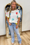 Knotted in Style Colorful Sweater Top