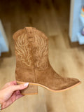 Claire Suede Booties Coffee