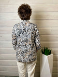 Multiples Zip Jacket Black Print