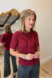 Charlie B Short Sleeve Crew Sweater Equestrian