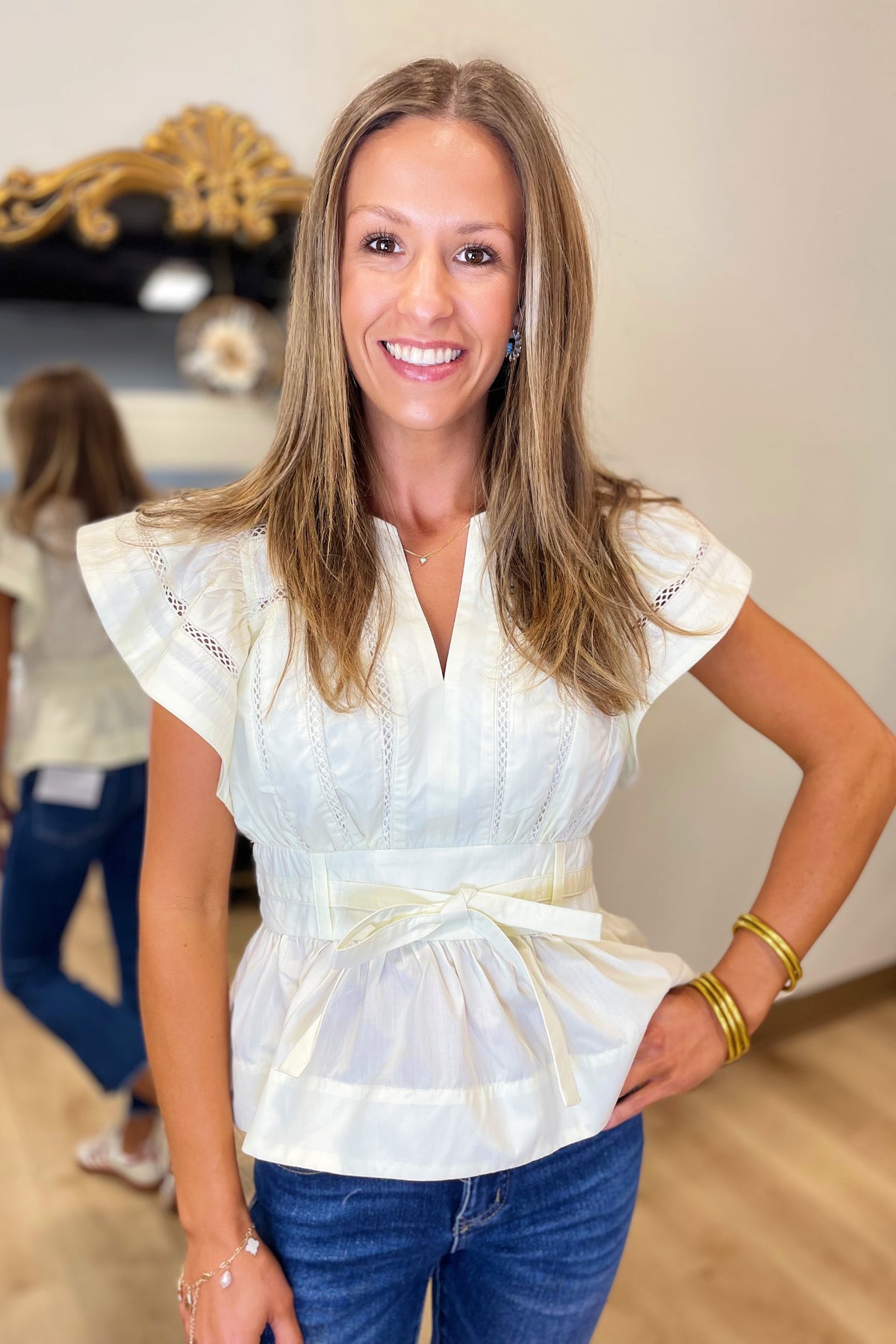 Spring Silhouette Top Cream