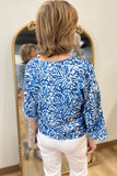 Charlie B 3/4 Roll Up Sleeve Blouse Reef