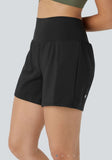 Halara Super High Waisted Yoga Shorts Longer Length Black