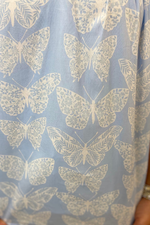 Butterfly Kisses Top Blue