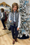 Dylan Fitted Zipper Vest Silver Grey