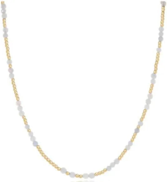 E Newton 15" Choker Hope Unwritten Gemstone Aquamarine