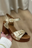 Yuzu Platform Sandal Gold