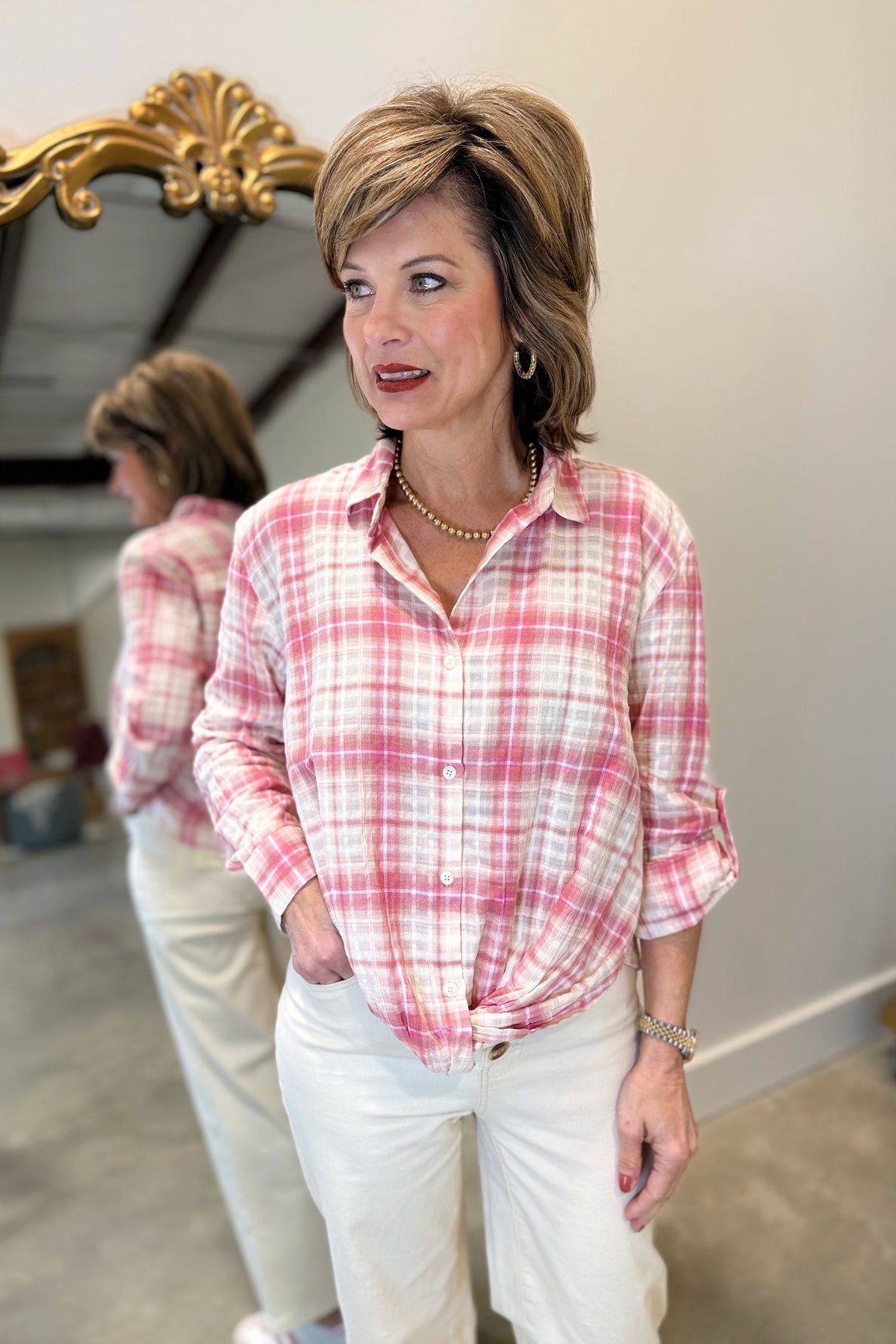 Charlie B Twist Front Shirt Candy