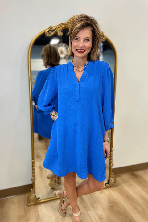 Dress It Up Shift Dress Cobalt Blue