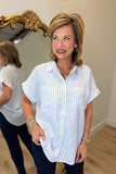 Boyfriend Blouse Blue Stripe