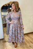 Spice Petals Long Sleeve Dress