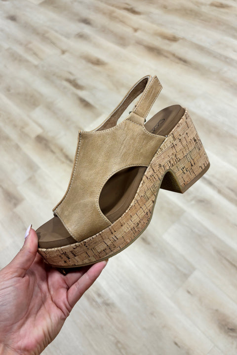 Corkys Miss Carley Caramel Wedge
