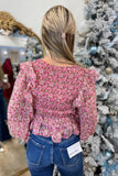 Pink & Posh Floral Print Blouse
