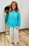 Tempo Paris 3 Button Tunic Green
