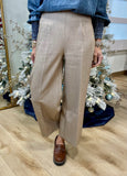 Charlie B Pant w Side Zipper & Wide Leg Truffle