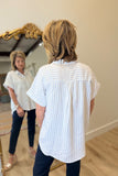 Boyfriend Blouse Blue Stripe