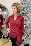 Foxcroft Salina Paisley Jacquard Blouse