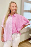 Poplin Stripe Oversized Shirt