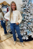 Better with Bows Sweater Cream