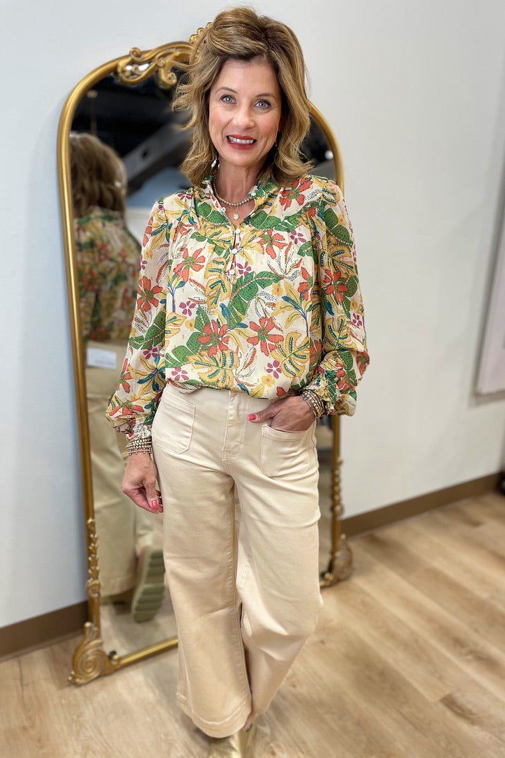Bayeas Luna Wide Leg Jeans Vanilla Cream
