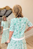 Joh Jerome Cotton Print Top Green
