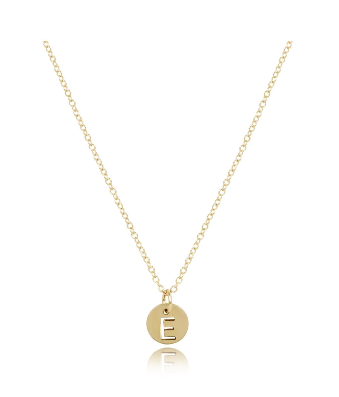 E Newton 16" Necklace Gold Respect Small Gold Disc