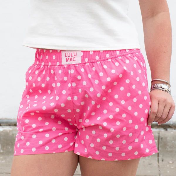 Lulu Mac Polka Dot Shorts Pink/Light Pink