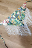 Paisley Fringe Scarf Teal