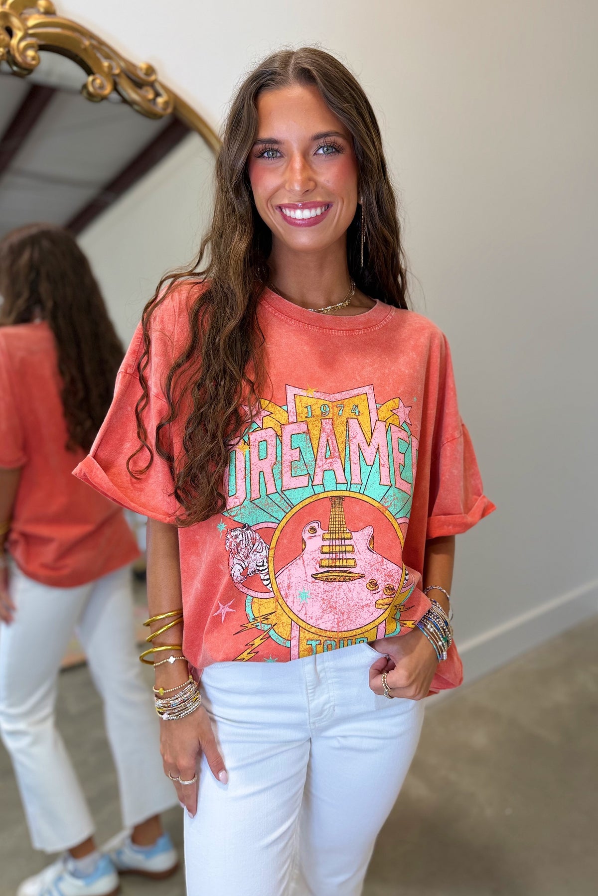 Dreamer Rock N Roll 1974 Vintage Tee Orange