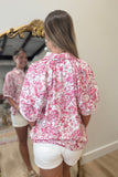 Flowers For Days Top Fuchsia