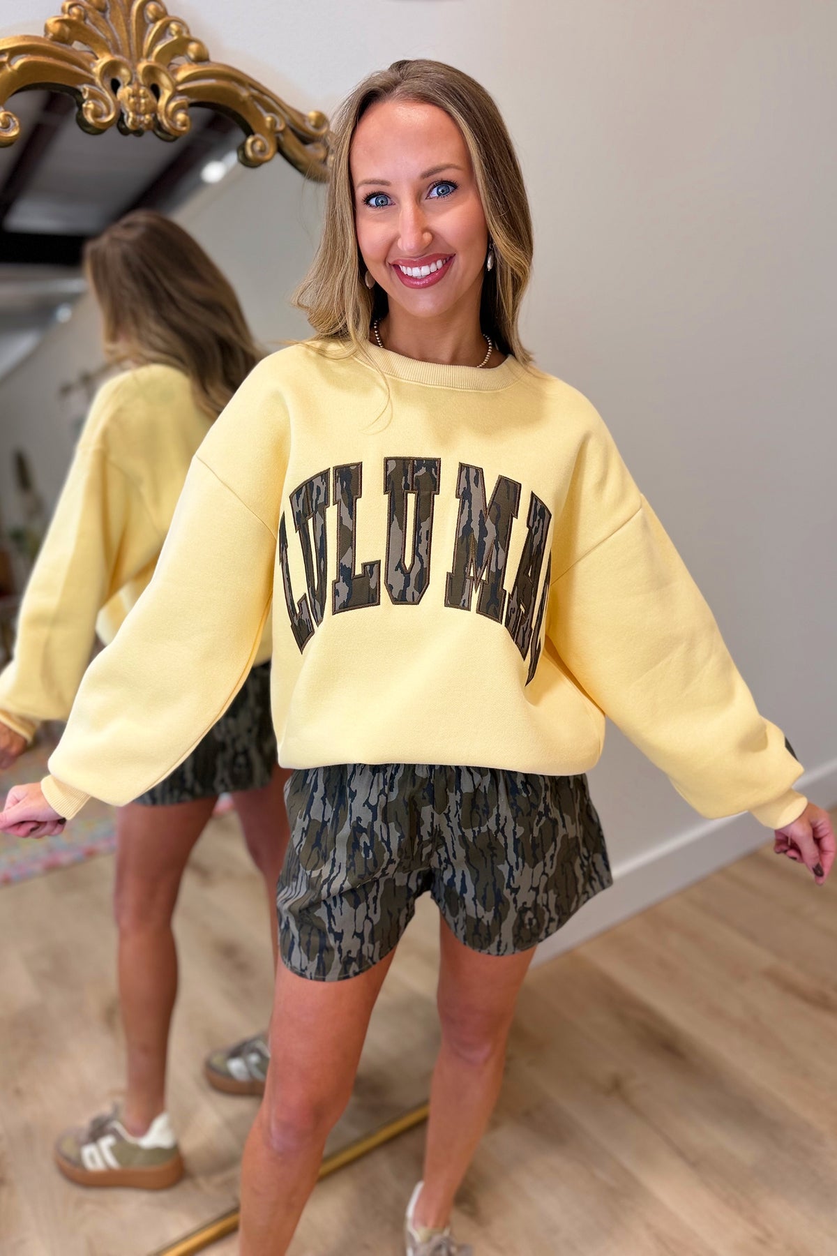 Lulu Mac Mossy Oak Sweatshirt Butter Yellow