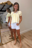 Sweet Southern Girl Babydoll Top Yellow