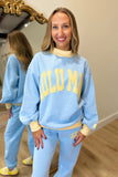 Lulu Mac Puff Mock Neck Sweatshirt Light Blue Butter