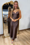 Silk Symphony Dress Chocolate