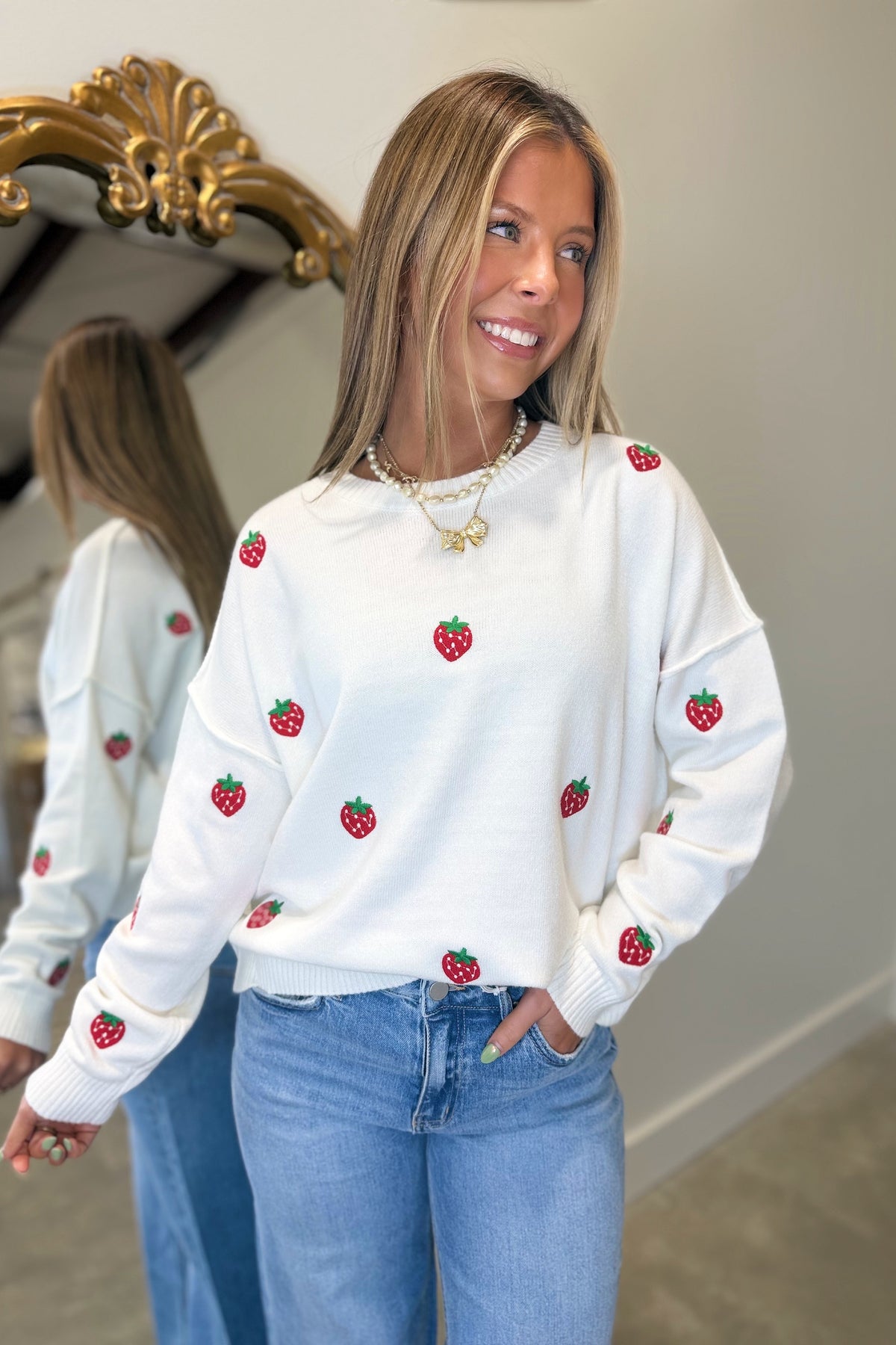 Strawberry Sweetheart Sweater