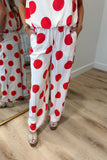 Desiring Dots Pant Set Red