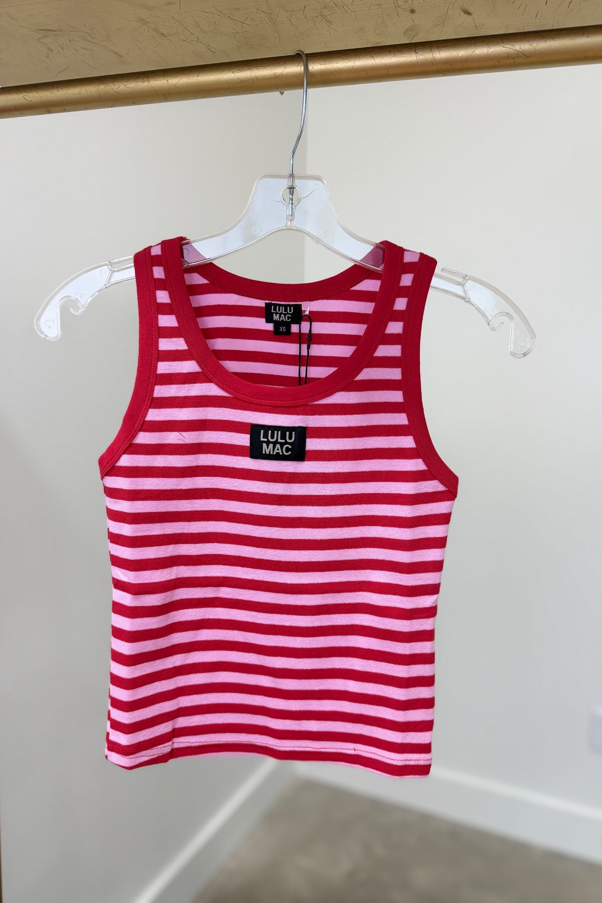 Lulu Mac Tank Red/Pink Stripe