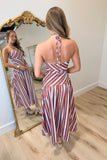 Better in Stripes Halter Dress