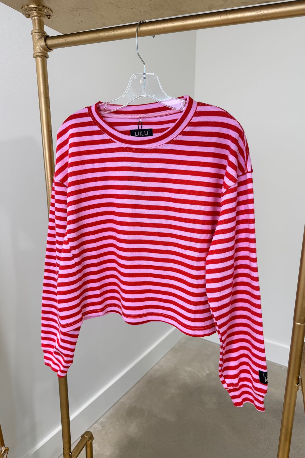 Lulu Mac Knit LS Top Red/ Pink
