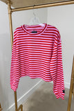 Lulu Mac Knit LS Top Red/ Pink