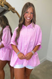 Dinner Down Town Oversized Top Pink