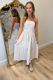 Natural Luxe Strapless Midi Dress