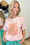 Pumpkin Watercolor Graphic Tee Peach