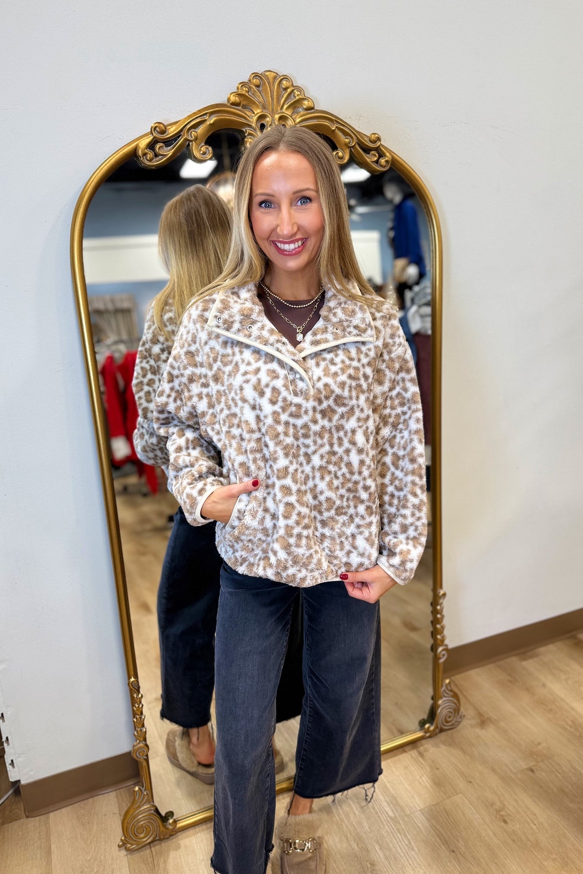 Fierce and Fuzzy Quarter Snap Jacket