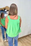 Summer Sass Top Apple Green