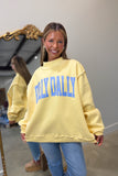 Dilly Dally Mock Neck Sweatshirt Yellow