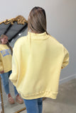 Dilly Dally Mock Neck Sweatshirt Yellow