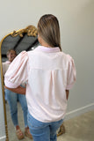 Fresh Start Striped Top Pink