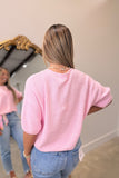 Spring Stroll Boxy Cardigan Pink